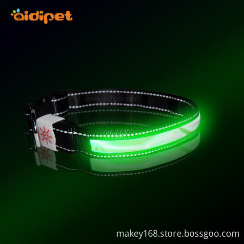 Nylon Usb Charge Flashing Led Dog Collar